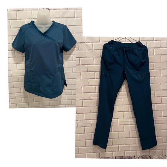SCRUBSTAR women 2pcs scrubs set top and pants /size XS - Picture 1 of 16